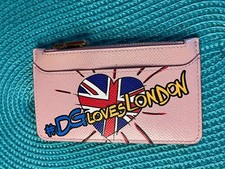 Dolce & Gabbana, zart rosa, Leder Portemonnaie Designer Kartenetui Original NEU