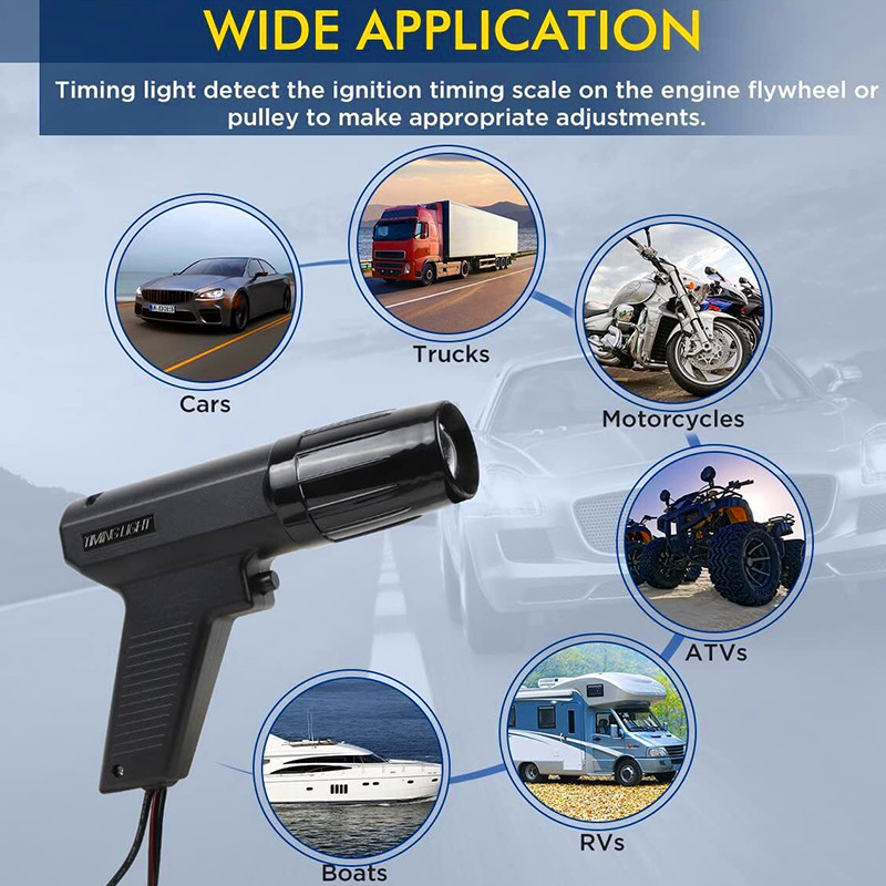 Petrol Engine Ignition Timing Gun Detector Xenon Light Inductive Strobe Test Kit