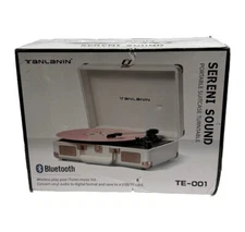 Vinyl Record Player Bluetooth Vintage 3Speed PortableSuitcase Turntables OPENBOX