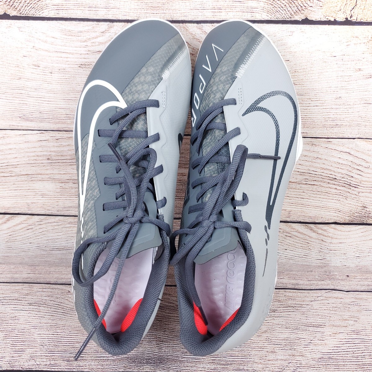 Size 13 Nike React Vapor Ultrafly Elite 4 Grey Baseball Cleats DA0701-002 NEW NIKE REACT VAPOR ULTRAFLY ELITE 4 SMOKE GREY BASEBALL CLEATS  main image 2