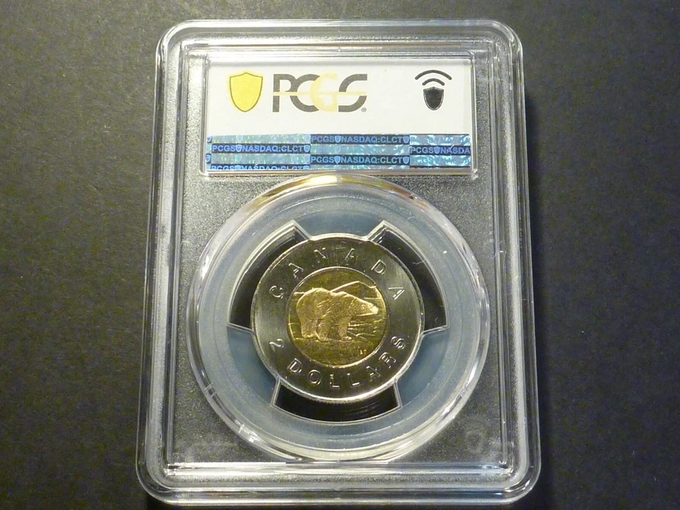 GEM: 2003 New Efiigy (no crown) business strike $2 PCGS MS-66 Gold Shield - Image 4 of 4