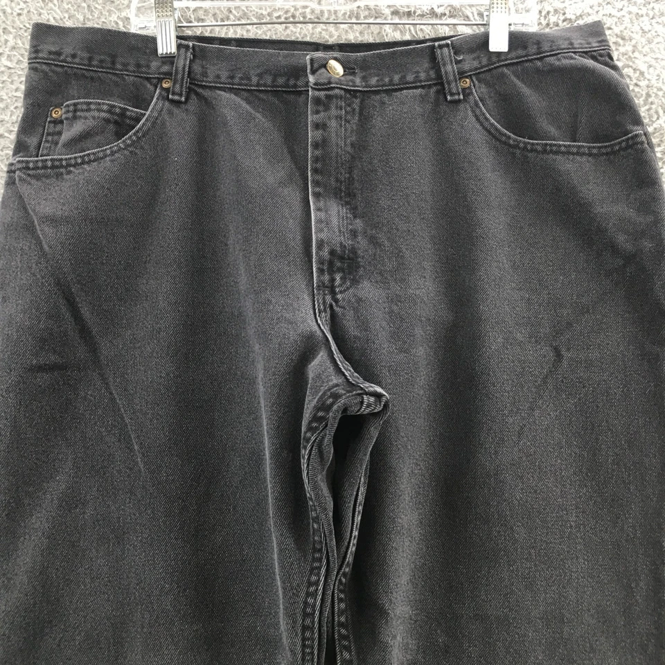 Pantalones de mezclilla rectos Riders By Lee para hombre 42x34 (41x32,5 real) algodón negro tiro alto Foto 2 de 4