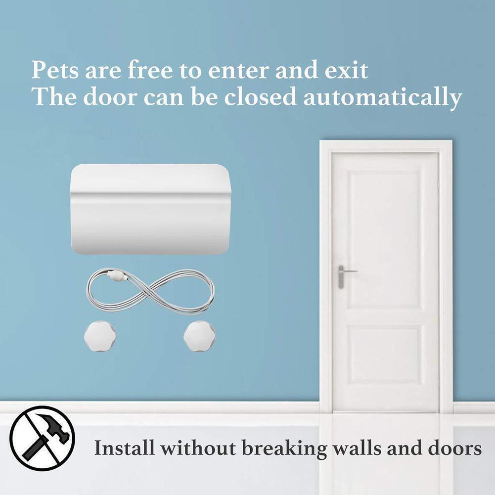 Automatic Pet Door Opener Rope Stretch Dog&Cat Door Safety St Supp