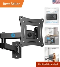 Full Motion TV Wall Mount Bracket for 13-32" TVs - Swivel, Tilt & Space-Saving