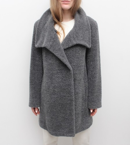 Women's Cinzia Rocca Icons Alpaca Wool Midi Coat Overcoat made in ITALY US10 ~M - Picture 7 of 14