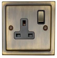 G&H Trimline Antique Brass TAB3 Light Switches, Plug Sockets, Dimmers, Toggles