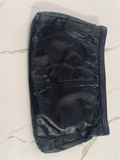 Vintage 80's Berman's made in Korea Distressed Black Fine Leather Clutch