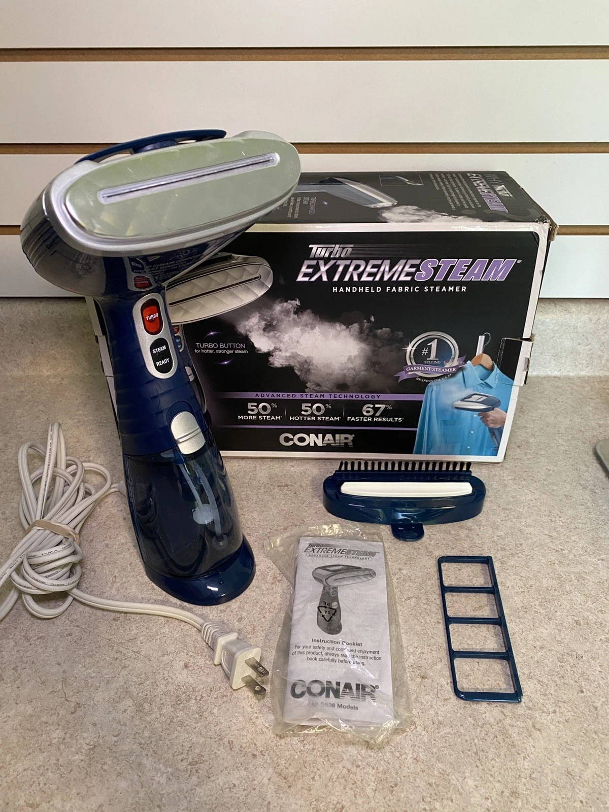 Conair Handheld Garment Steamer:Clothes Turbo ExtremeSteam 1875W Portable TESTED