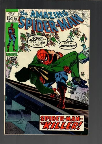 Amazing Spider-Man #90 (1970) Death of Captain Stacy | John Romita Cover FN/VF