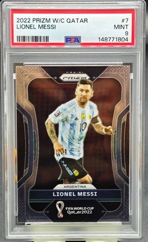 2022 Panini Prizm World Cup Lionel Messi #7 Argentina PSA 9 MINT