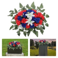 Artificial Flowers for Headstone Outdoor Grave Decorations Cemetery Flowers New