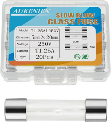 1,25A 1,25 Ampere 250V Träge Glassicherung 5x20MM T1.25A Sicherungen Glasrohrsic