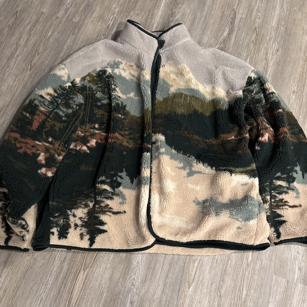 Woolrich x Target Unisex Printed Landscape Zip Up Fleece Jacket