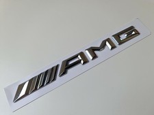 Chrom  Mercedes AMG Logo Auto Aufkleber Schriftzug Emblem Sticker 1 Stück  Neu
