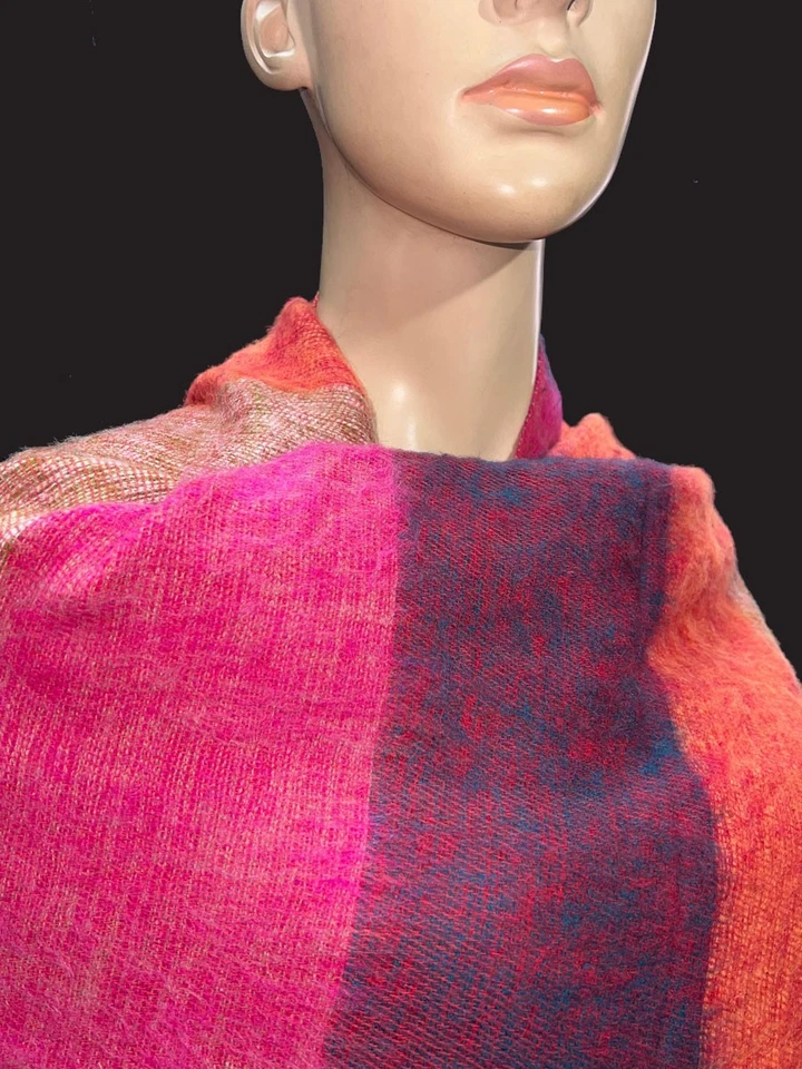 Sw263 Himalayan Yak Wool Blend Throw reversible blanket shawl scarf wrap Nepal - Image 4 of 4