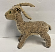 STEIFF GERMANY 1960s MOHAIR ROCKY GOAT TALL NO BUTTON
