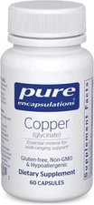 Pure Encapsulations Copper Glycinate 60's - 2 mg 60 Count (Pack of 1) 