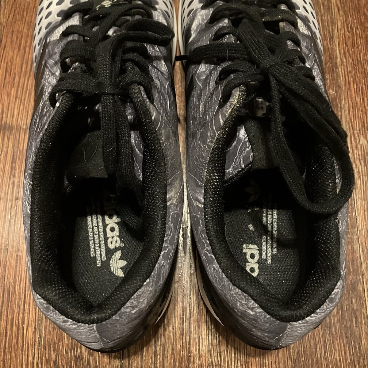 MENS ADIDAS ZX FLUX in colors BLACK / BLACK / FTW WHITE SIZE 13