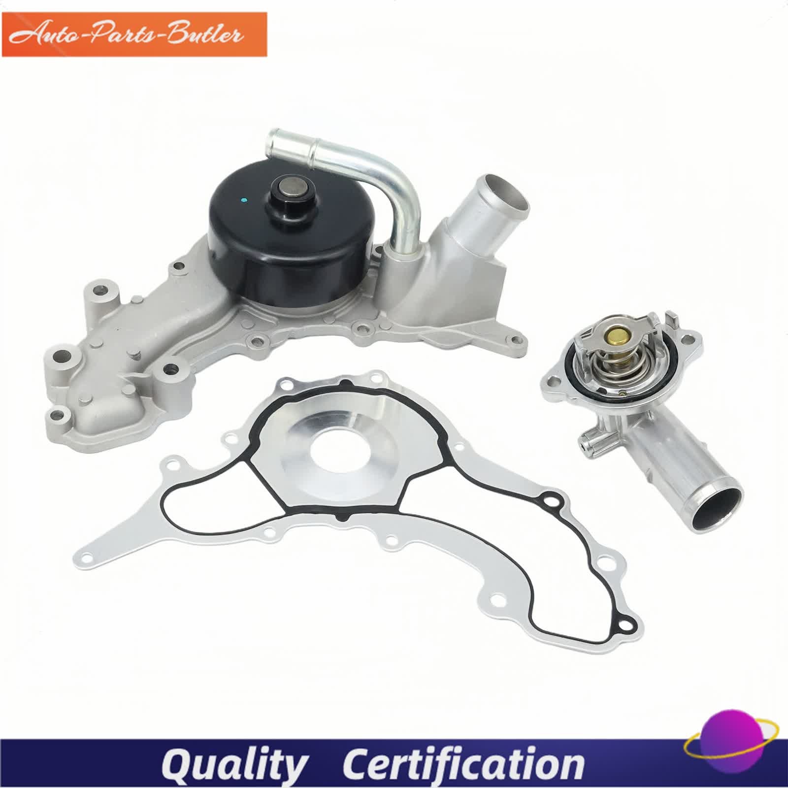 For 2017-2022 Maserati Levante 3.0 V6 Engine Cooling Water Pump w/Thermostat Kit