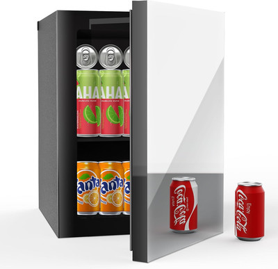 24 Cans/20L Beverage Refrigerator Cooler and Skincare Mini Fridge with Mirrored