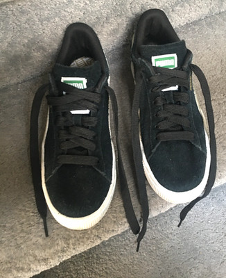 Puma Sneakers Trainer Shoe Navy Suede/White Trim Women's - 6.5M