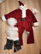 10 Piece Santa Claus Suit Costume Size 2 XL Outfit, Wigs and Accesories NWOT