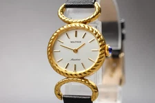 Near MINT* Vintage Waltham Maxine Gold Oval Manual Wind Ladies Watch From JAPAN