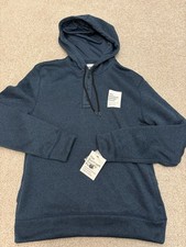 New Men's Sonoma Super Soft Sweater Henley Fleece Blue Size Medium