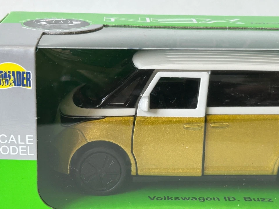 Volkswagen ID. Buzz Germany Car Van Model Yellow Diecast 1:34-1:39 Scale Welly - Image 4 of 4