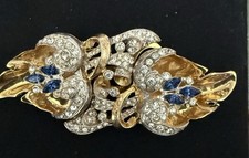 Coro Sterling Duette Flower Brooch