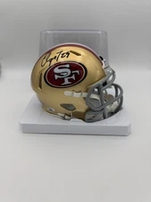 Christian McCaffrey Signed San Francisco 49ers Mini Helmet COA Holo
