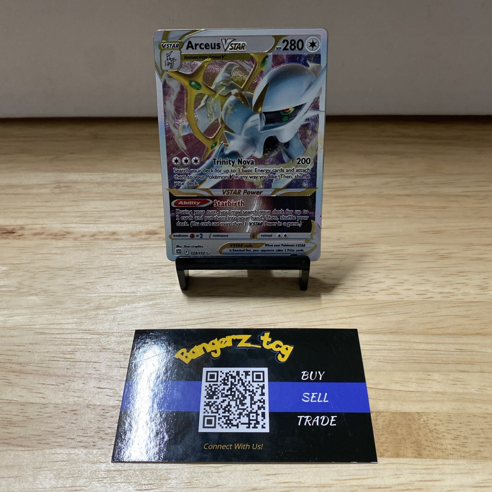 Arceus VSTAR - (Metal Card) 123/172 Miscellaneous Cards & Products Holo