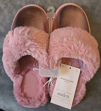 Auden Metallic Faux Leather Women's Slippers, Size 7/8 New With Tags