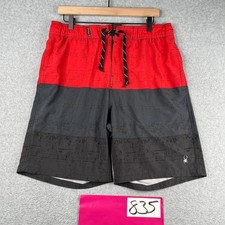 Spyder Lined Swim Trunks Mens XL Ted Draw String Pockets Elastic Waist