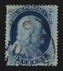 CKStamps: US Stamps Collection Scott#24 1c Franklin Used