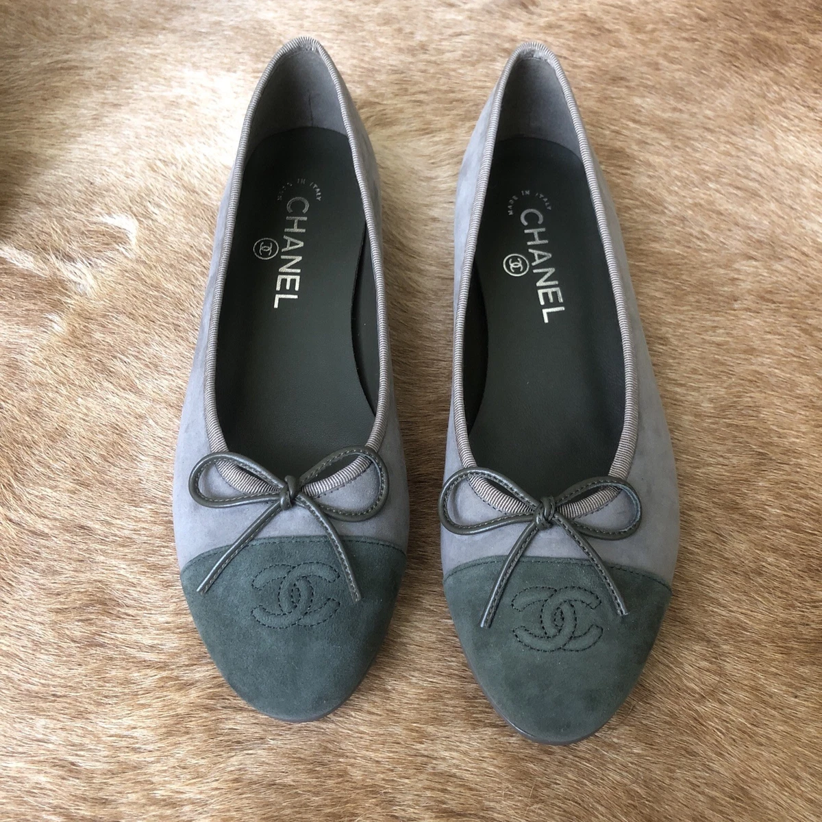 CHANEL Gray Flats for Women for sale - eBay