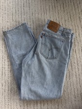 Vintage Levis 505 Orange Tab Jeans Mens 36x30 Light Wash Straight Leg