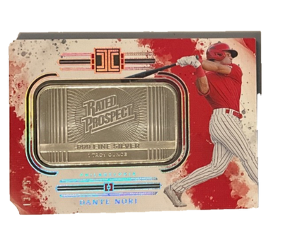 #ad 2025 Panini Impeccable Prospects Logo Dante Nori Silver Troy Oz 25 Phillies $179.99