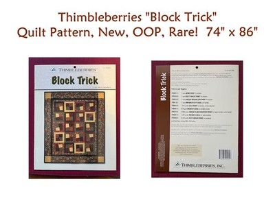 Thimbleberries BLOCK TRICK Quilt Pattern  74'' X 86''  RARE, NEW, OOP!