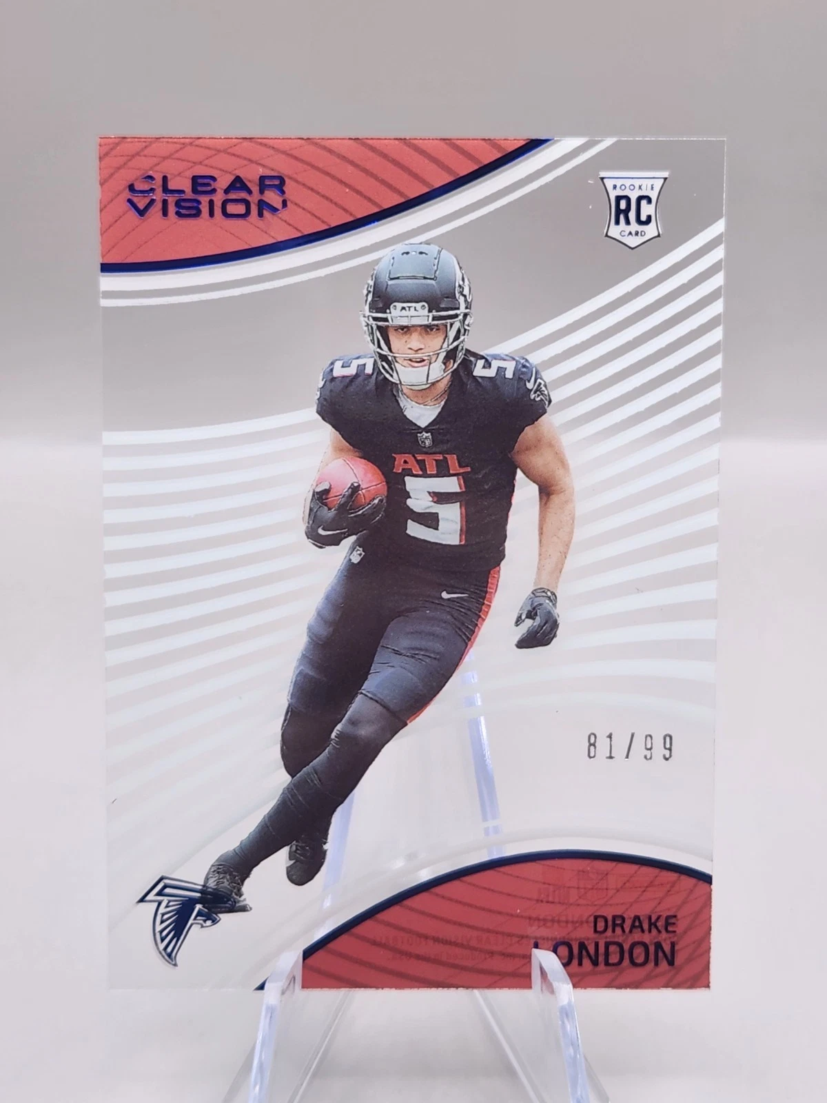 Drake London Panini Chronicles Clear Vision Rookies #CVR17 Blue