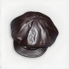Liz Claiborne Newsboy Cap Brown Solid One Siz...