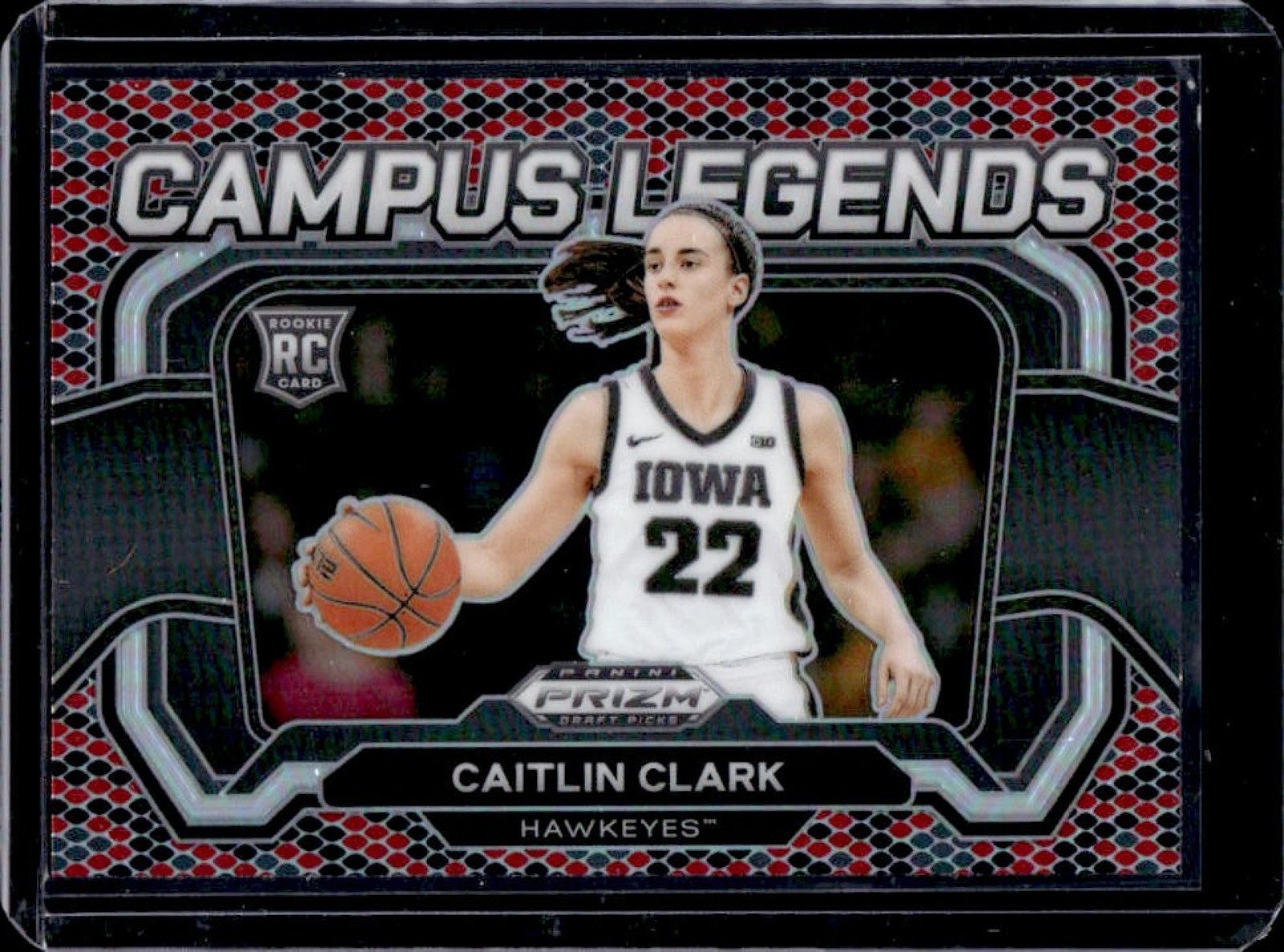 2024 Prizm Draft Picks Caitlin Clark Campus Legends RC Snakeskin #5