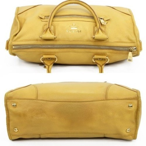 Authentic Prada 2-Way Shoulder Bag for Women, Yellow, Logo, Genuine Leather AUTH thumbnail 11