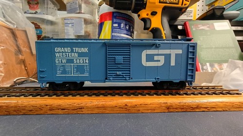 Coche acopladores de nudillos Western/GT HO 40' de una sola puerta Boxcar Grand Trunk Western/GT #58614 N/B | Condition: Used