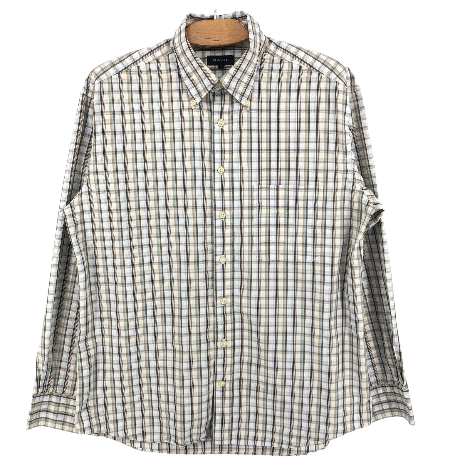 GANT Men Regular Fit Casual Formal Long Sleeves Shirt Size L