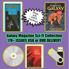 178 Issues Galaxy + 77 BONUSES! Science Fiction Magazine on USB / DVD