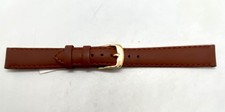 NEW CONNOISSEURS Ladies Watch Band Italian Leather Water Resist 14mm Light Brown