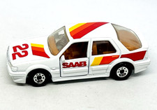 Matchbox International 22 Saab 9000 white with tampo, 8 dot concave wheels mint!