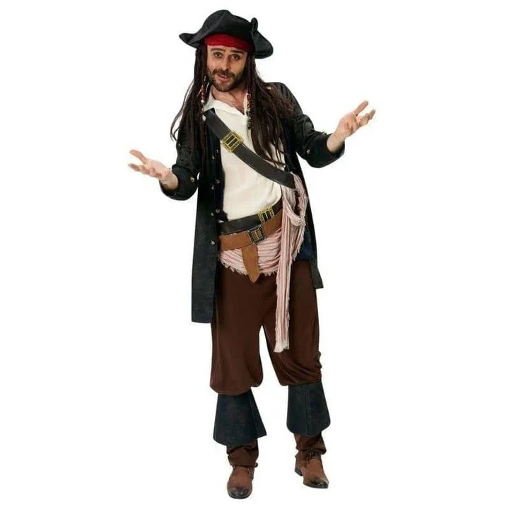 Rubies Jack Sparrow Pirates Of The Caribbean Fancy Dress Costume XL 42"-46" - Image 2 of 4