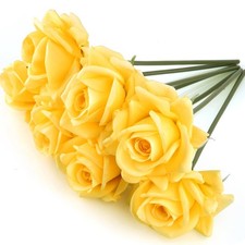 Fake Flowers Faux Silk Real Touch Artificial Rose Flowers for Decoration DIY ...